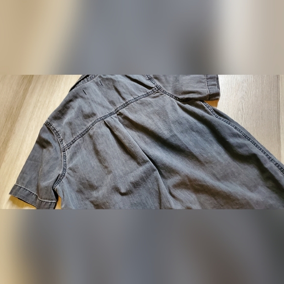 🖤 Madewell 100% Cotton Black Short Sleeve Button Up Size XS 🖤 - Picture 8 of 10